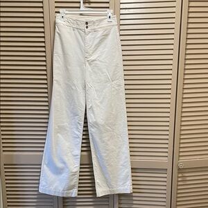 Faherty Cream Wide Leg Pants
